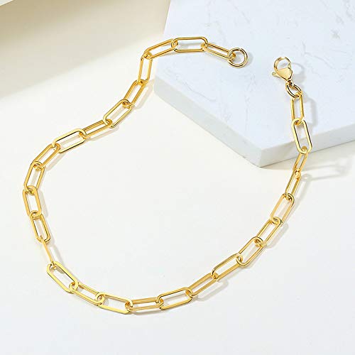 Rockyu ネックレス レディース ゴールド チェーンネックレス ステンレス 太め アレルギー対応