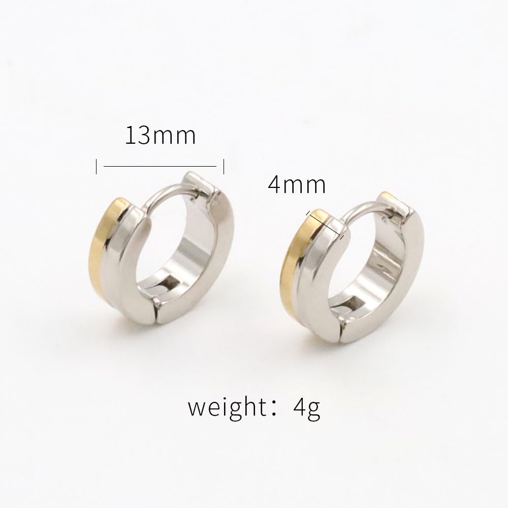 Rockyu リングピアス メンズ レディース フープピアス 小さめ ステンレス製 金属アレルギー対応