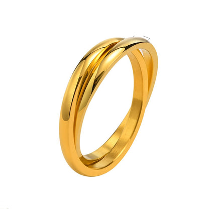 Rockyu トリニティリング 指輪 レディース メンズ 2連/3連/4連 ステンレススチール 幅2mm/3mm 金属アレルギー対応