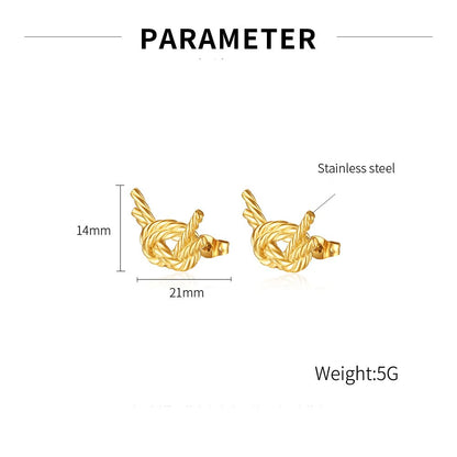 Rockyu ピアス レディース 18金 ブランド 片耳 ゴールド 麻花 交差点 結びピアス ステンレス セカンドピアス 金属アレルギー対応 つけっぱなし ファッション バレンタインデー プレゼント アクセサリー