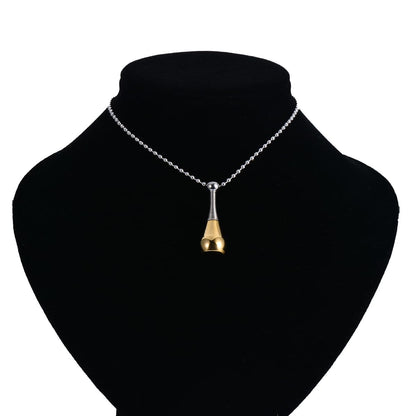 Rockyu ネックレス メンズ レディース ステンレス ウォータードロップ ペンダント 開閉式 香水ボトル 骨壷 メモリアルジュエリー