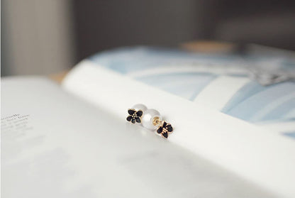 Rockyu ピアス レディース 桜 フラワー 18金仕上げ ピンクゴールド 可愛い 小顔 花モチーフ