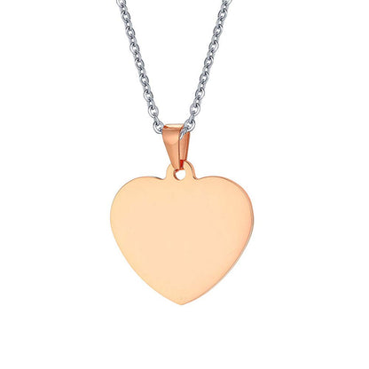 Rockyu ネックレス メンズ レディース ハートペンダント シンプル ステンレス 金属アレルギー対応