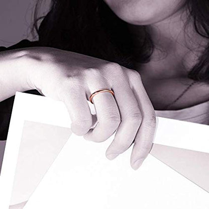 Rockyu タングステン リング 細身 2mm シンプル おしゃれ 指輪 男女兼用 全5色