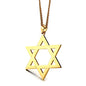 Rockyu 六芒星ネックレス メンズ ゴールド ダビデの星 ペンダント 316Lステンレス製 お守り アクセサリー