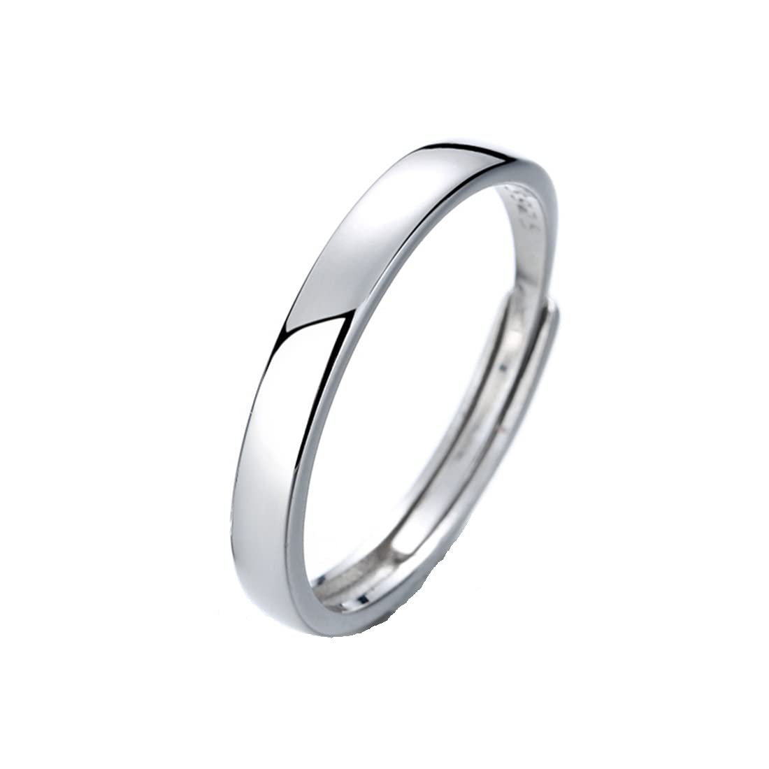 Rockyu 指輪 ペアリング メンズ レディース フリーサイズ 鏡面仕上げ シルバー925 結婚・婚約対応