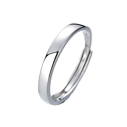 Rockyu 指輪 ペアリング メンズ レディース フリーサイズ 鏡面仕上げ シルバー925 結婚・婚約対応