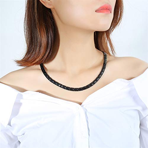 Rockyu 磁気ネックレス メンズ レディース兼用 ステンレス製 アレルギー対応 3色展開