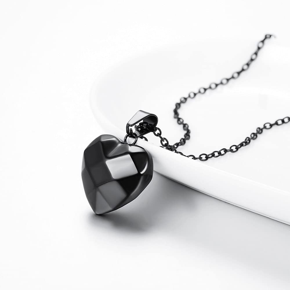 Rockyu ネックレス レディース ハートペンダント チタン製 シンプル シルバー＆ゴールド 18Kメッキ