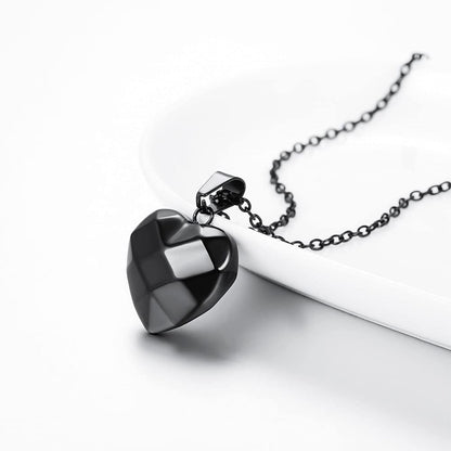 Rockyu ネックレス レディース ハートペンダント チタン製 シンプル シルバー＆ゴールド 18Kメッキ