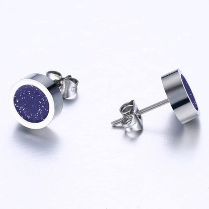 Rockyu ピアス メンズ 円型 ステンレス製 コインデザイン 光沢仕上げ 金属アレルギー対応