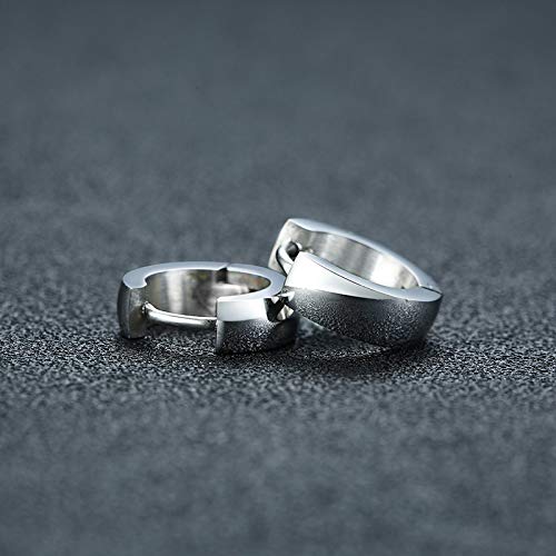 Rockyu ピアス メンズ フープ シンプル リング 316Lステンレス 金属アレルギー対応