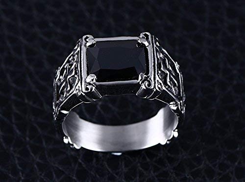 Rockyu クロスモチーフ メンズリング ロック風ステンレス製 指輪 アンティーク調