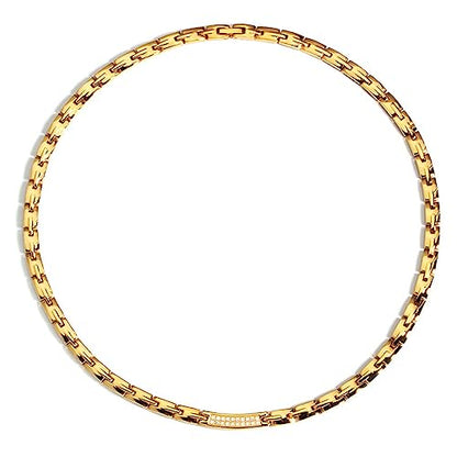 Rockyu 磁気ネックレス メンズ レディース兼用 ステンレス製 アレルギー対応 3色展開