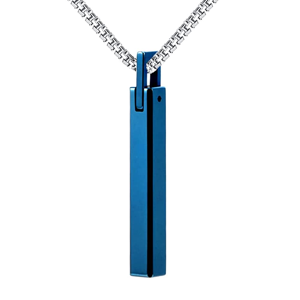 Rockyu タングステンスティックネックレス メンズ ステンレスチェーン 金属アレルギー対応