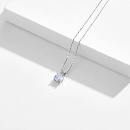 Rockyu ネックレス レディース ペンダント シルバー925 ジルコニア 一粒 純銀製