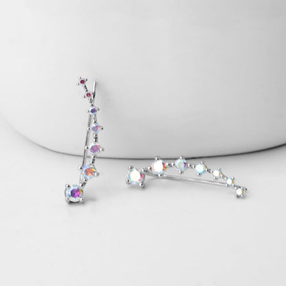 Rockyu スタークリップピアス レディース｜S925＆キュービックジルコニアの7連星イヤーカフ