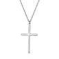Rockyu レディース 十字架 シルバー ネックレス ステンレス シンプル