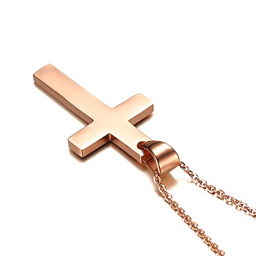 ステンレスクロスネックレス｜18金コーティング＆ユニセックスデザイン｜選べるカラー