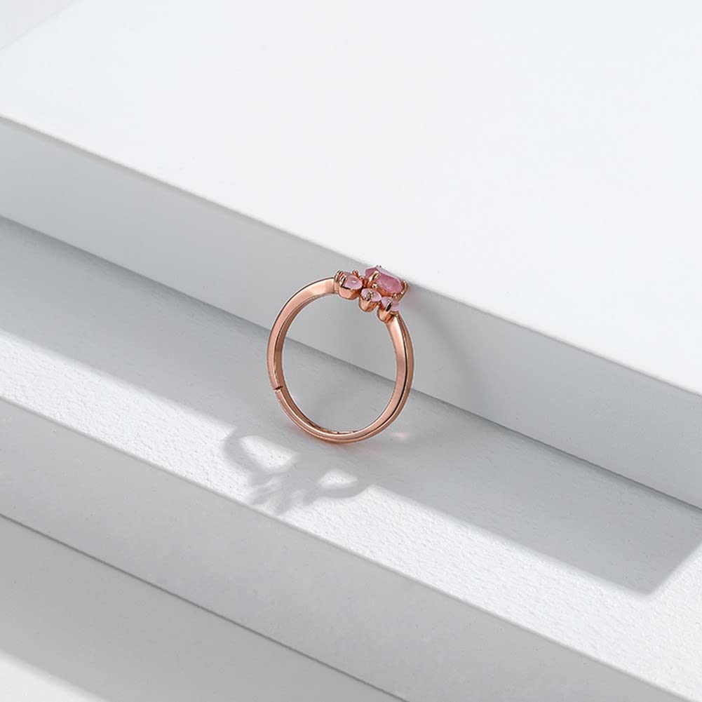 Rockyu 足跡リング シルバー925製 猫爪モチーフ フリーサイズ レディース