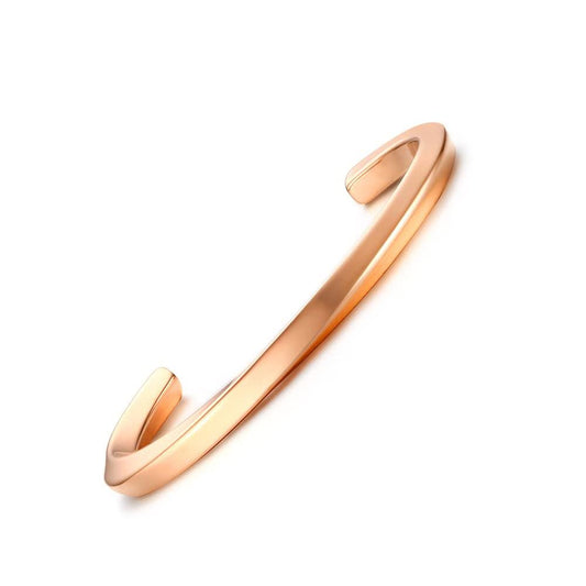 Rockyu チタンC型バングル レディース – 高級感あふれるシンプルブレスレット（全5色）