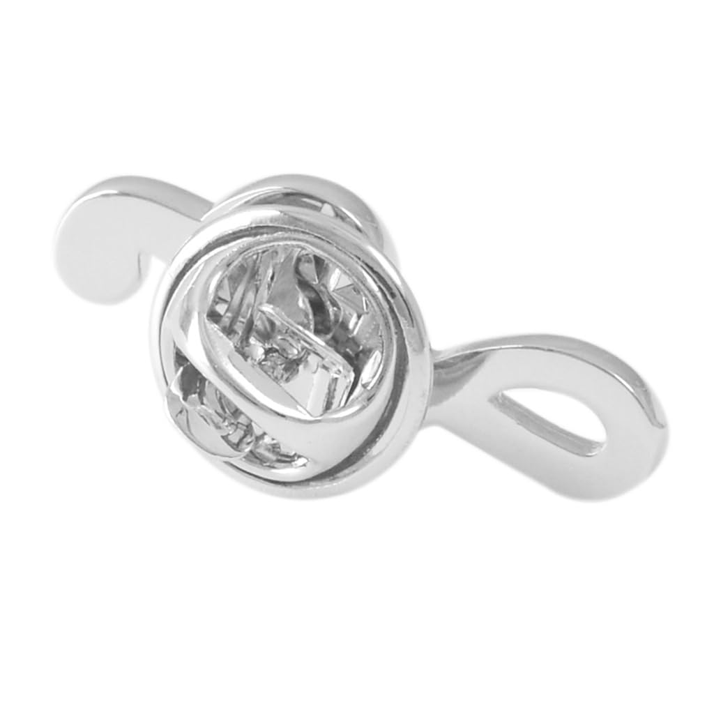 Rockyu ブローチ メンズ レディース 音符 シルバー スーツアクセサリー