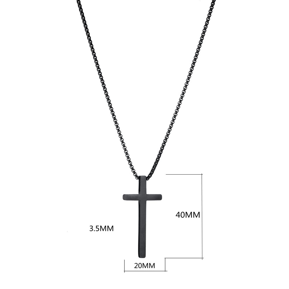 Rockyu ネックレス レディース ステンレス 十字架 クロスペンダント シンプル 金属アレルギー対応