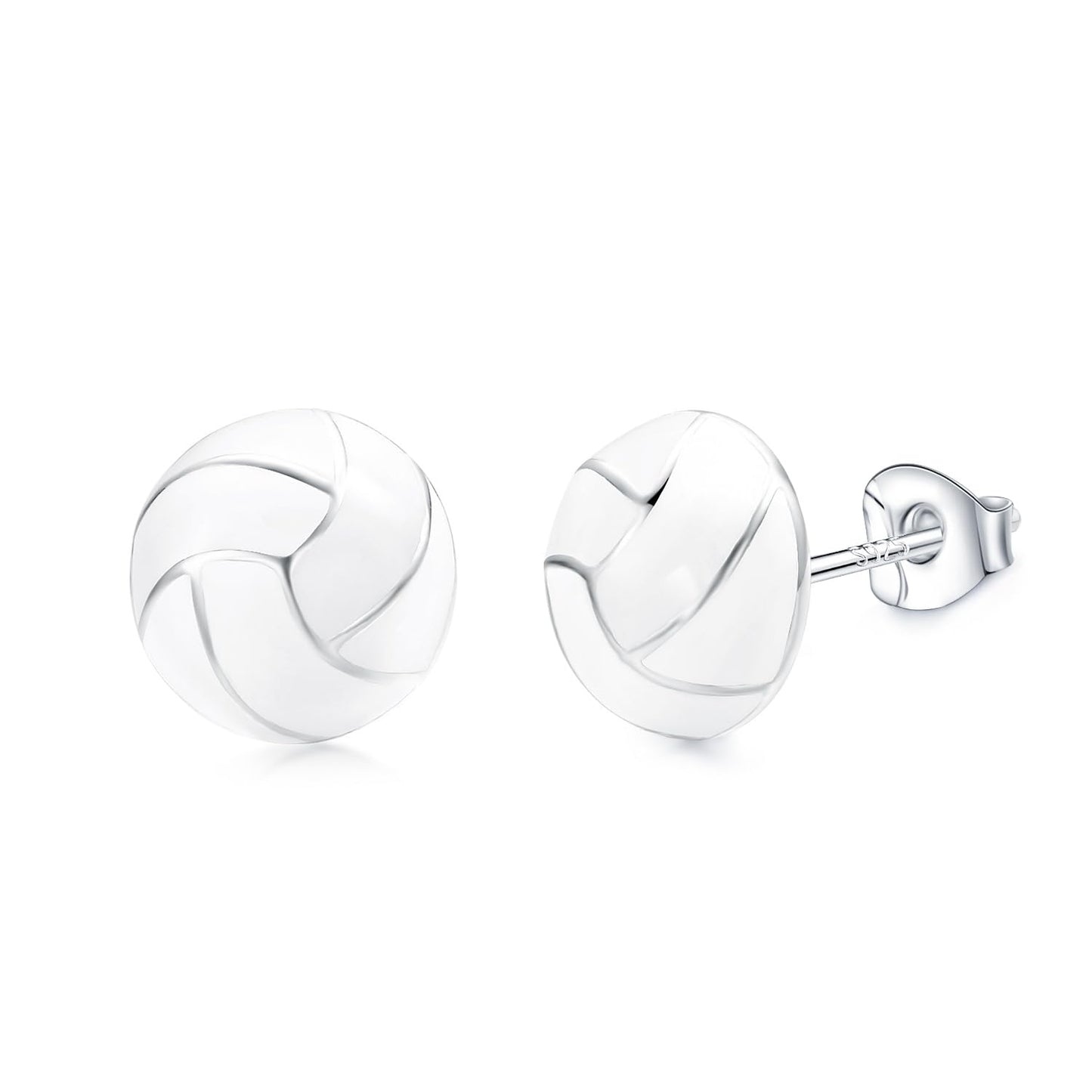 Rockyu ピアス レディース スポーツデザイン 925スターリングシルバー バスケットボール/サッカー/野球/テニス/ラグビー/バレーボール 金属アレルギー対応