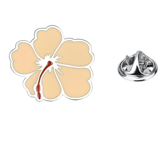 Rockyu ブローチ メンズ レディース イエロー フラワー エナメル メタルラペルピン