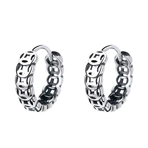 ピアス レディース フープ 小さい シルバー925 銅銭モチーフ