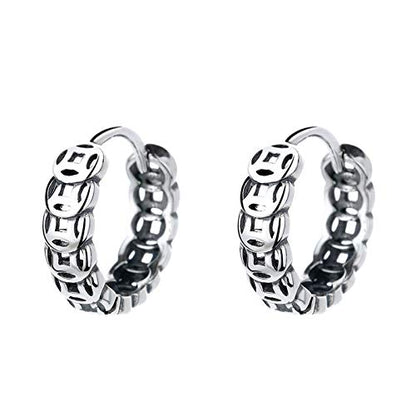 ピアス レディース フープ 小さい シルバー925 銅銭モチーフ