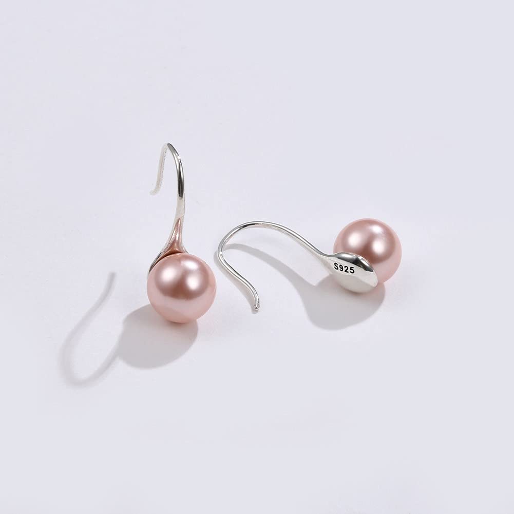 Rockyu レディース ピアス パール フック シルバー925 18金仕上げ アレルギー対応 シンプル