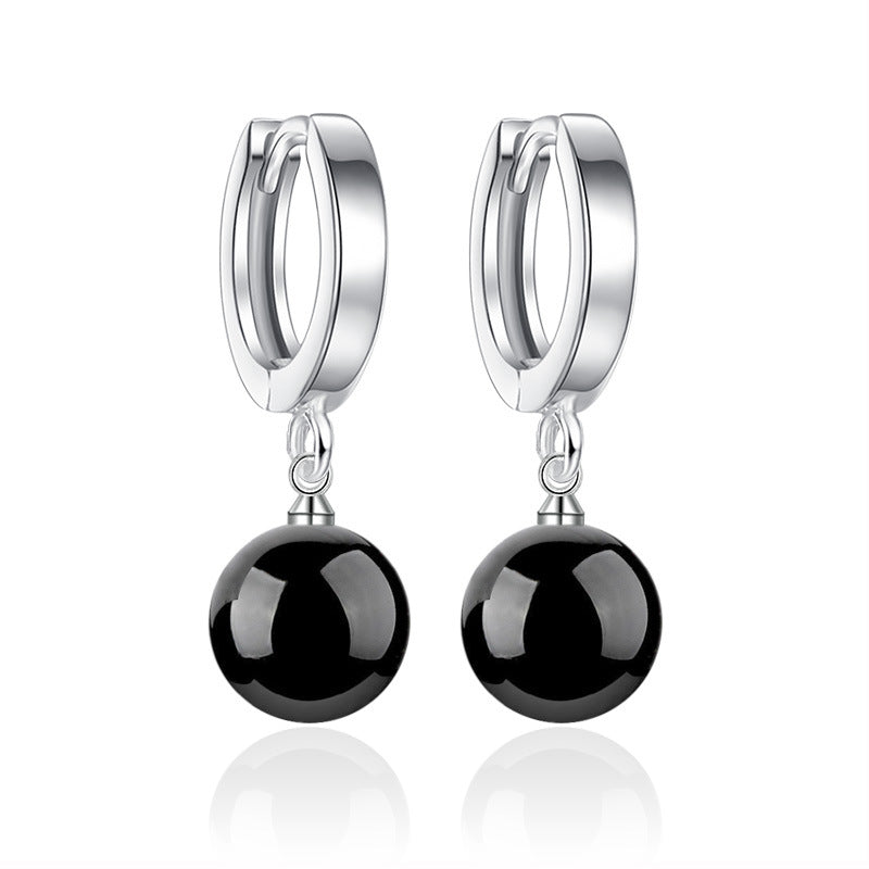 Rockyu パールピアス レディース フープタイプ ゆれる上品デザイン 両耳用