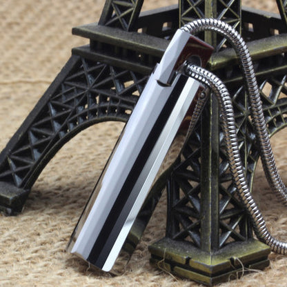 Rockyu ネックレス メンズ 長方形 スティック シルバー タングステン