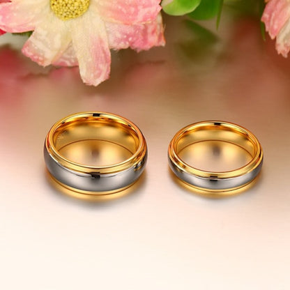 クラシック タングステン ペアリング ゴールド×シルバー 鏡面仕上げ 4mm/6mm