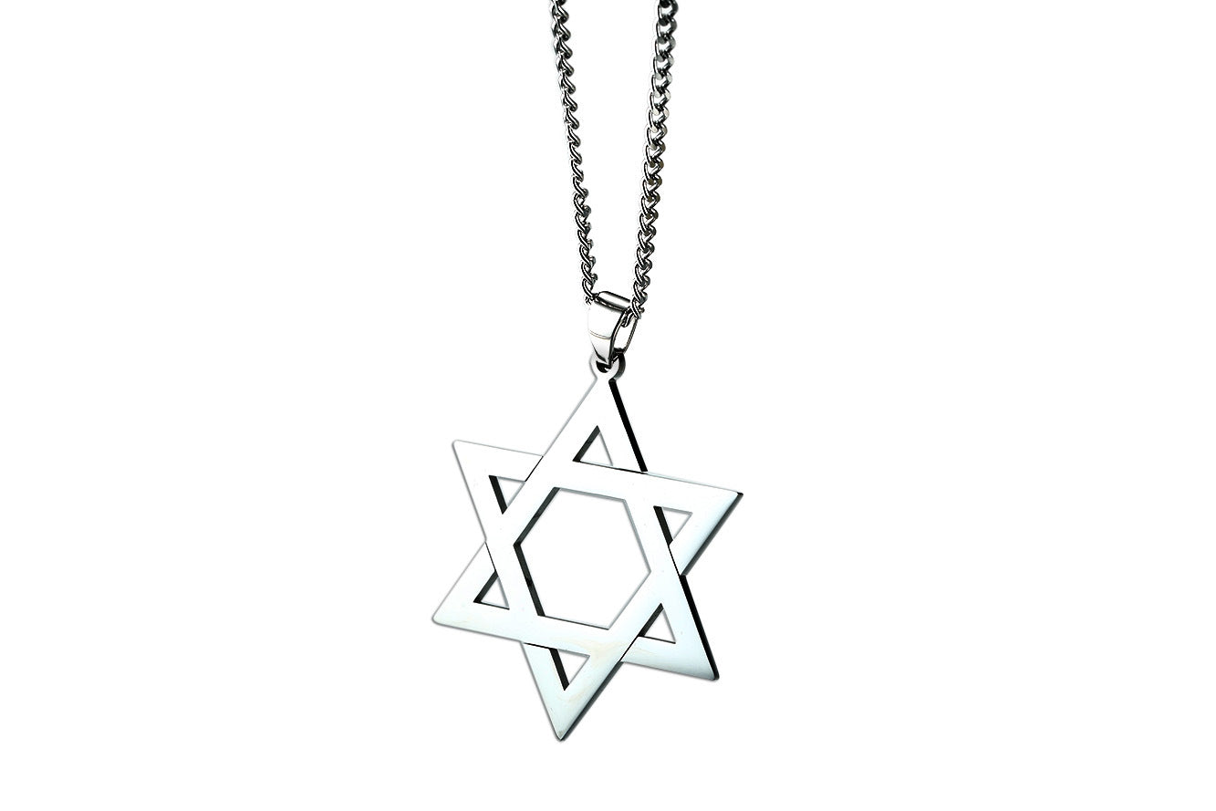 Rockyu 六芒星ネックレス メンズ ゴールド ダビデの星 ペンダント 316Lステンレス製 お守り アクセサリー