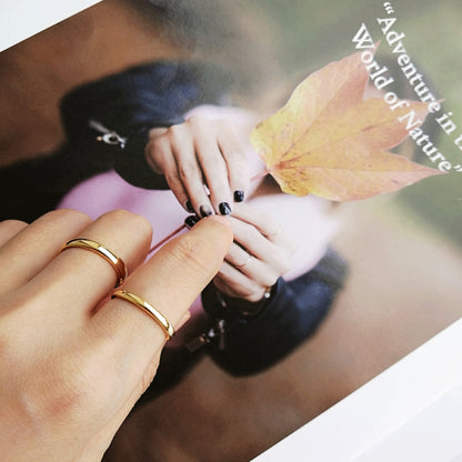 Rockyu タングステンリング ゴールド 鏡面仕上げ シンプル 2mm〜8mm 甲丸 指輪