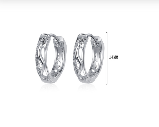 Rockyu ピアス メンズ レディース 龍モチーフ リングピアス 銅製 金属アレルギー対応