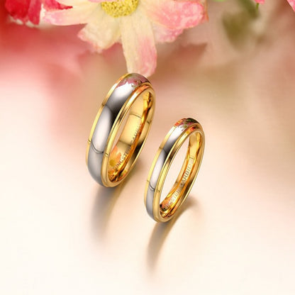 クラシック タングステン ペアリング ゴールド×シルバー 鏡面仕上げ 4mm/6mm
