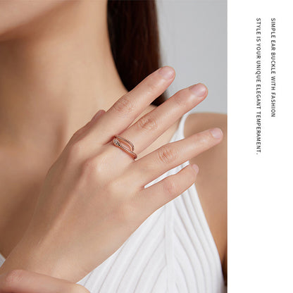 Rockyu スネークリング S925シルバー 蛇モチーフ レディース指輪 フリーサイズ