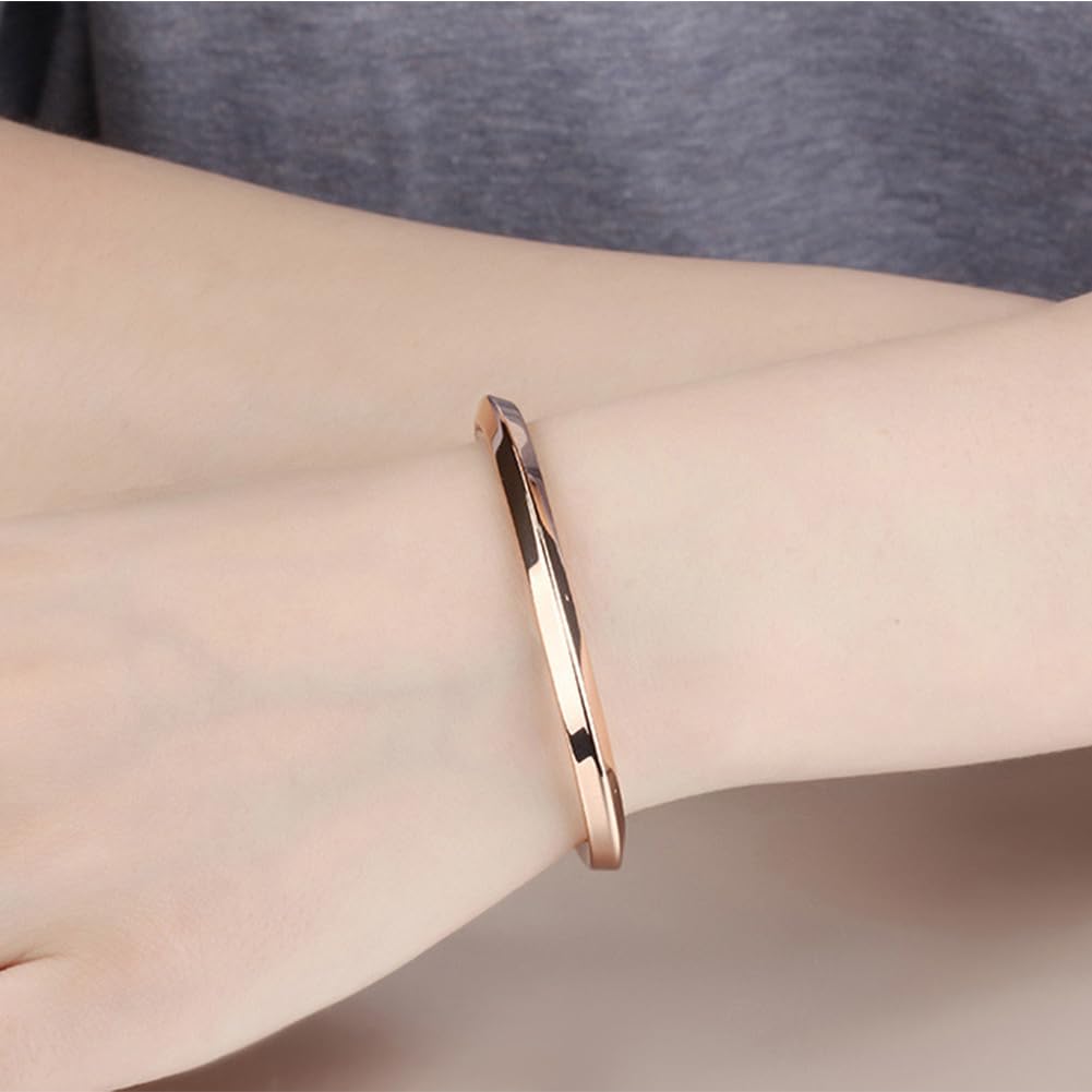 ペアバングル レディース メンズ ブラック チタンブレスレット シンプル アンティーク風 ファッションアクセサリー