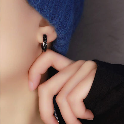 Rockyu メンズリングピアス 貔貅モチーフ 透かし彫り シルバー925 アレルギー対応 神秘的デザインアクセサリー