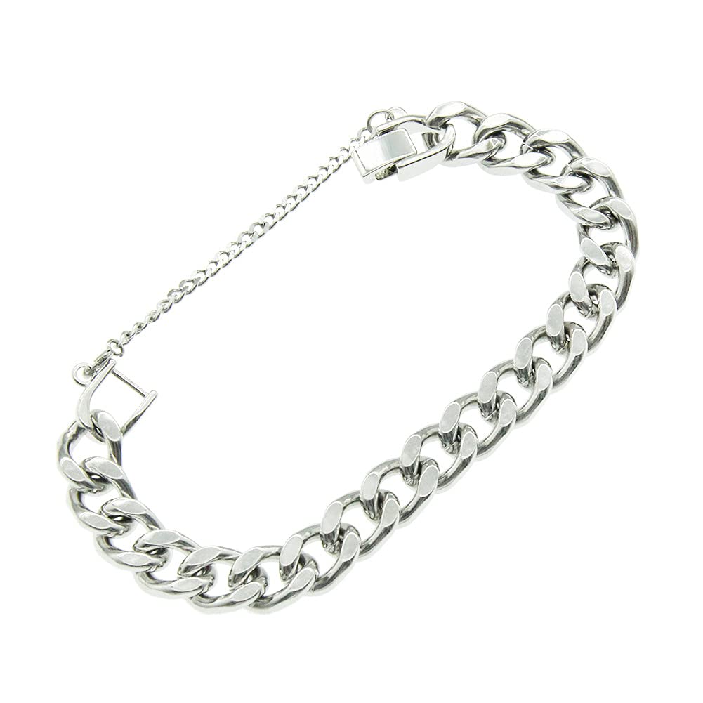 Rockyu ブレスレット メンズ 喜平チェーン シルバー ステンレス 太め 幅10mm