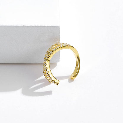 Rockyu フェイクピアス メンズ レディース シルバー925 ゴールド&シルバー 二連交叉 ジルコニア フープイヤリング アレルギー対応