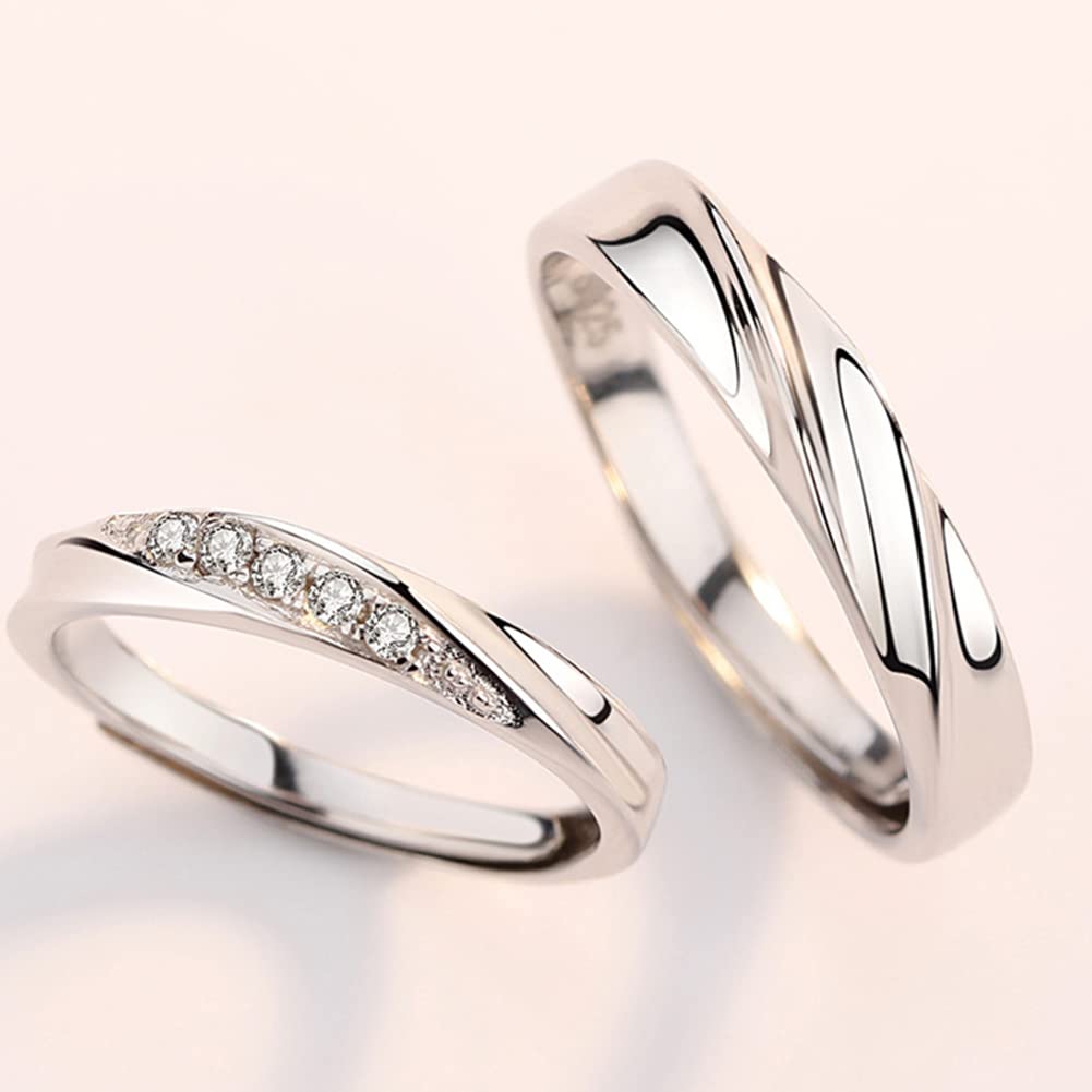 Rockyu メンズ＆レディース ペアリング S925銀仕上げ シルバー メビウスデザイン アレルギー対応