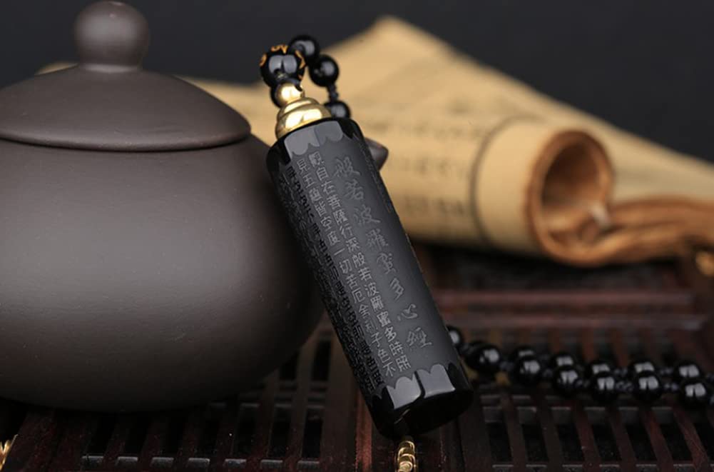 Rockyu メンズ メモリアルネックレス 般若心経入り ステンレス 遺骨ペンダント