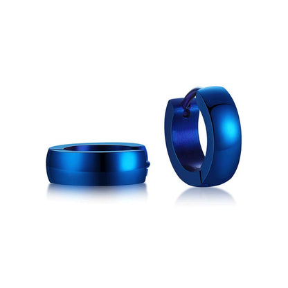 Rockyu ピアス メンズ フープ シンプル リング 316Lステンレス 金属アレルギー対応