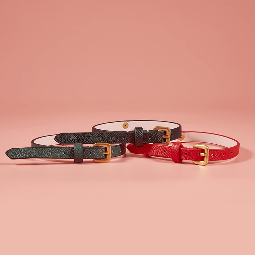 Rockyu 本革リング付きチョーカー レディース