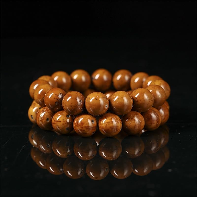 ブレスレット レディース ブラウン 菩提子ブレスレット メンズ 天然菩提子 紫金鼠 おしゃれ 数珠腕輪 ビーズ 吉祥 健康 お守り 男女兼用 アクセサリー 記念日 誕生日 プレゼント