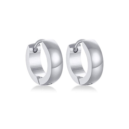 Rockyu ピアス メンズ フープ シンプル リング 316Lステンレス 金属アレルギー対応